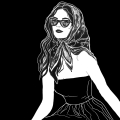 Content art print by Hilde Alet Malan