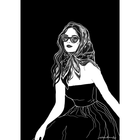 Content art print by Hilde Alet Malan