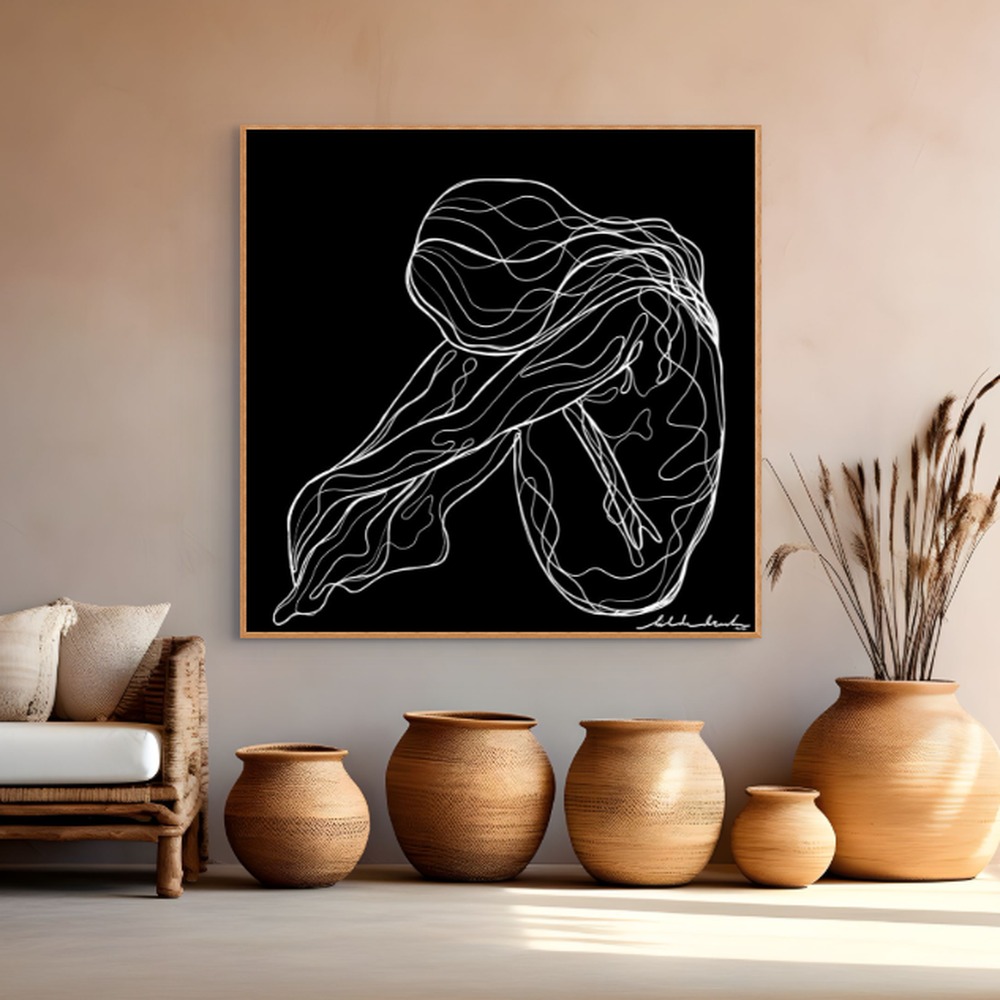 Awe-inspiring print in a warm room