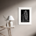 Giving more of me art print by Hilde Alet Malan in a white frame mount, on a wall