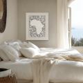Great believer print by Hilde Alet Malan, shown in a white frame with mount in a room (frame not included)