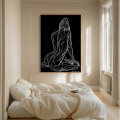 I am 1/3 print by Hilde Alet Malan, shown in a cherry frame in a room (frame not included)