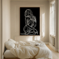 I am 2/3 print by Hilde Alet Malan, shown in a cherry frame in a room (frame not included)