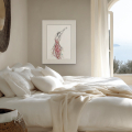 Magic print by Hilde Alet Malan, shown in a white frame with mount in a room (frame not included)