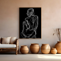 I am 3/3 print by Hilde Alet Malan, shown in a cherry frame in a room (frame not included)