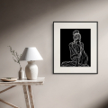 Reclaim yourself art print by Hilde Alet Malan in a black frame mount, on a wall