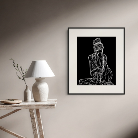 Reclaim yourself art print by Hilde Alet Malan in a black frame mount, on a wall