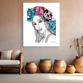 Sense of self art print by Hilde Alet Malan in a white frame mount, on a wall