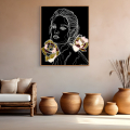 The rock that is higher than i art print by Hilde Alet Malan in a cherry wood frame, on a wall