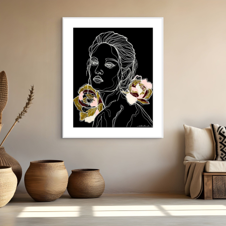 The rock that is higher than i art print by Hilde Alet Malan in a white frame mount, on a wall
